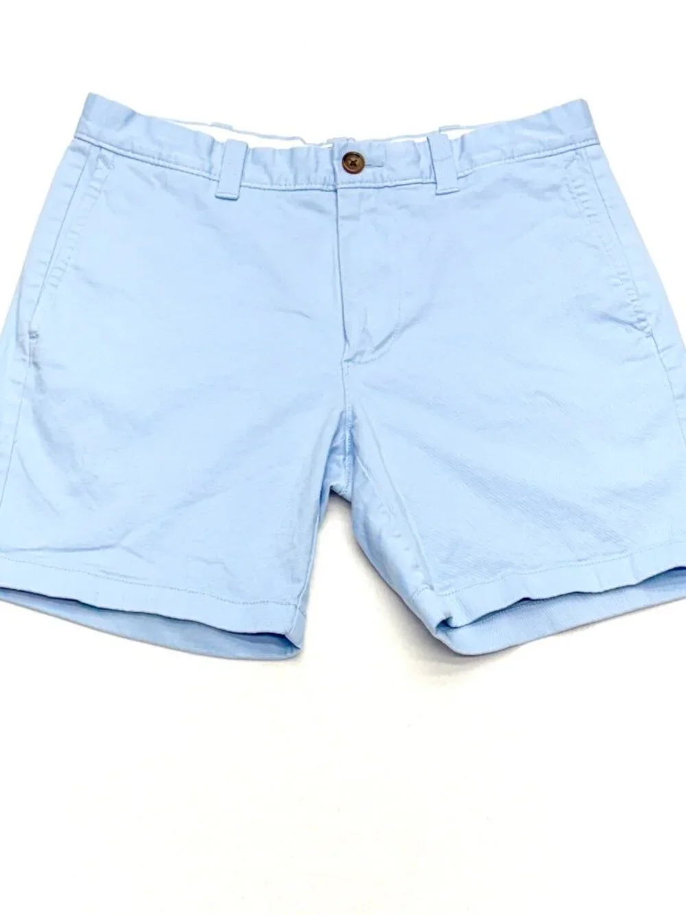 J. Crew Flat Front Shorts Men’s 30 Light Blue Stretch Cotton 7